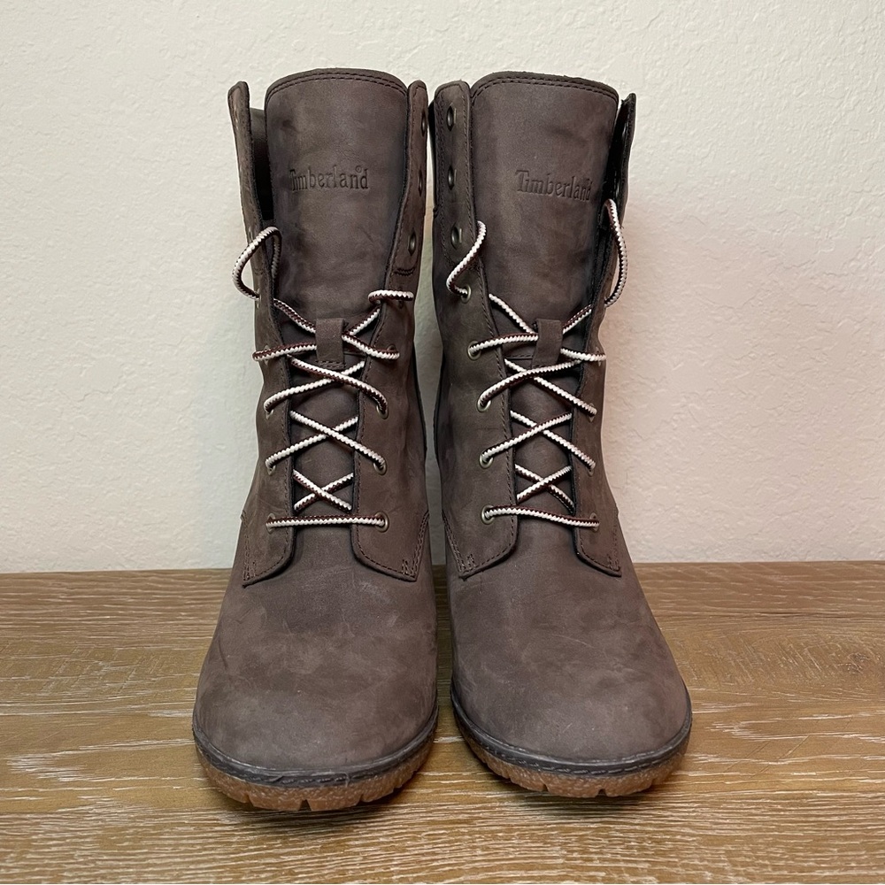 Timberland Earthkeepers Glancy Lace-Up Chocolate Brown Boot Womens size 8